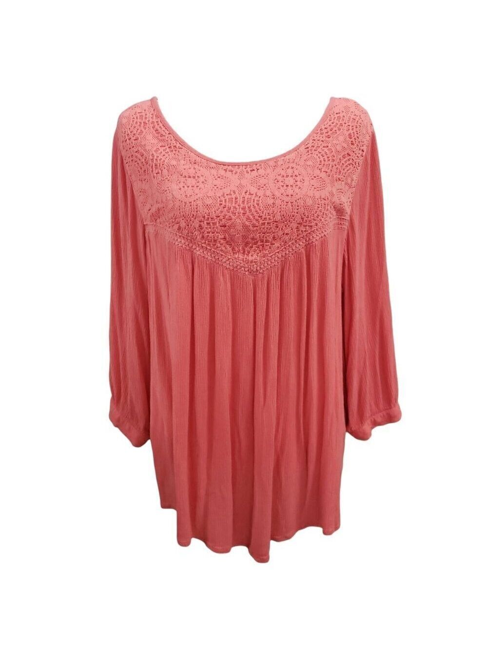cb established 1962 Womens Long Sleeve Pink Blouse 1X